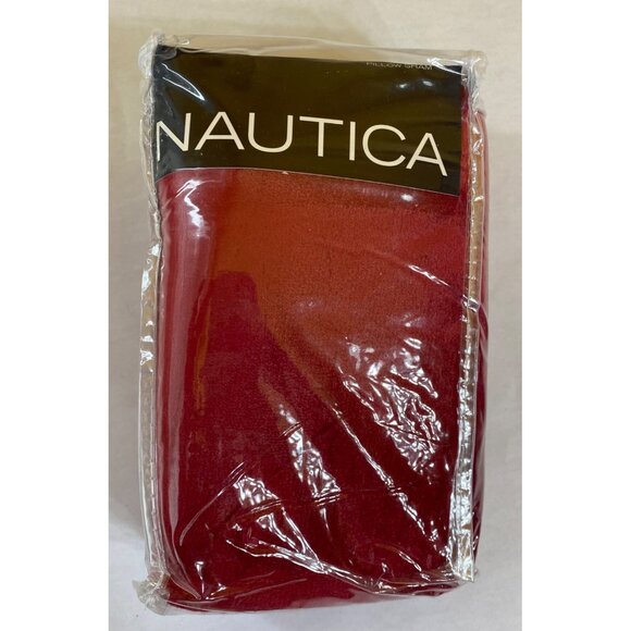 Nautica European Pillow Sham Red 26"x26" 100% Polyester - Picture 2 of 6